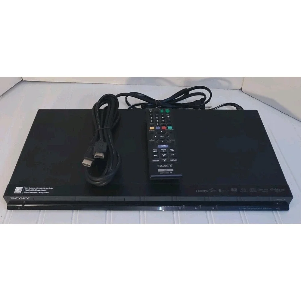 Sony BDP-S380 Blu-Ray DISC/DVD Player 1080p Comes W/Remote/ HDMI Cable/ Tested